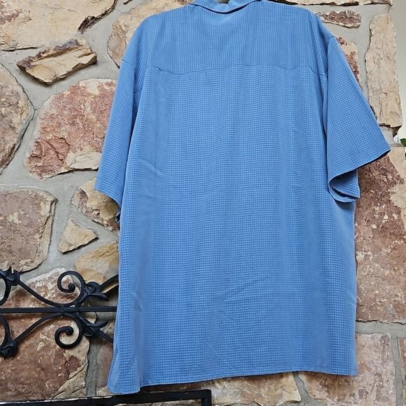 Pineapple Connection Men's Blue and White Short Sleeve Button Down Sz XL - Picture 5 of 12